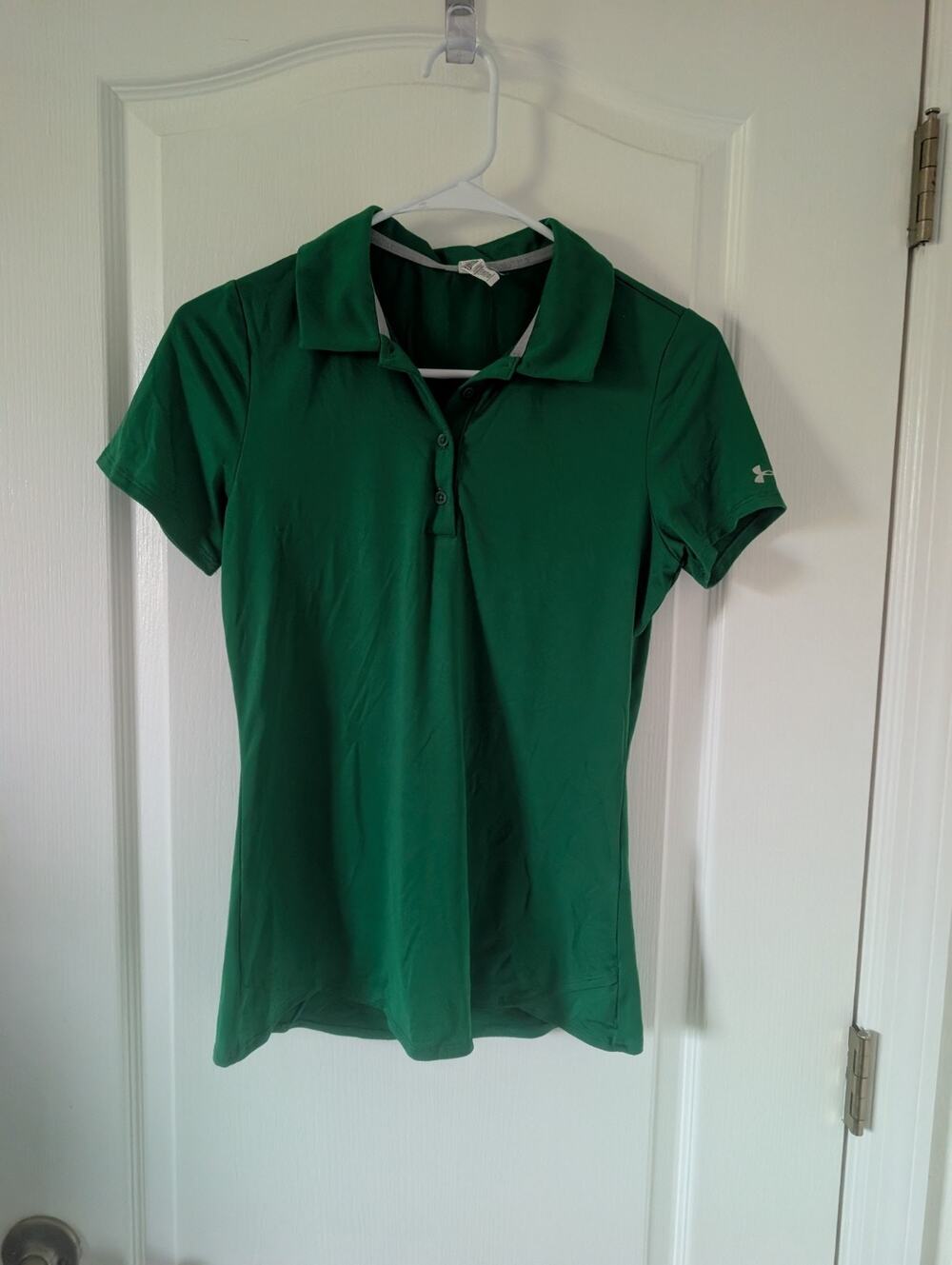 Under Armour Performance Golf Polo Shirt Womens XS HeatGear Green